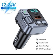 TRANSMITER FM BLUETOOTH 5.1 SZYBKA ŁADOWARKA QC3.0 PD 30W USB USB-C