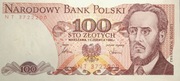 PRL Banknot 100 zł - Ludwik Waryński 1986 - seria NT - Stan kolekcjonerski