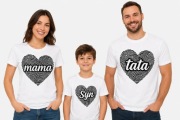 DZIEŃ MATKI DZIEŃ OJCA Koszulka damska męska chłopięca ZESTAW MAMA TATA SYN