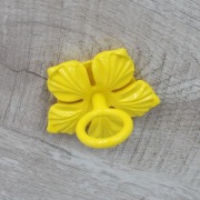 Wieszak Hak Uchwyt sufitowy kuty na doniczkę - Żółty RAL 1018 (W52)