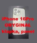 Tył, Klapka, tylne szkło iPhone 16 Pro Titanium srebrny szary ORYGINAŁ