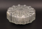 Duży okrągły  plafon ,  szkło typu  "bubble glass" , stan bdb , lata 60
