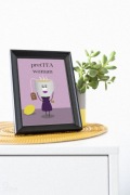 8. pretTEA woman - zabawna grafika/plakat 13x18cm
