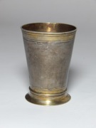 STARY KUBEK SREBRO ZŁOCONE PUNCE