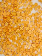 Lego okrągła płytka 1x1 z nadrukiem pomarańcza plasterek - 20 szt -