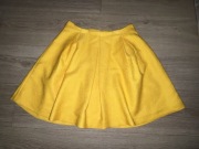 Żółta spódnica w zakładki H&M 36/S