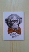 Magnes Monkey Business, Małpi Interes, zabawny, śmieszny, 6,5x9 cm 