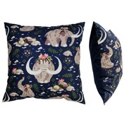 Poszewka 40x40 cm Mamuty i mamutki noc - Bawełna