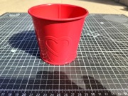 IKEA osłona doniczki VINTER - czerwona z sercem 9 cm