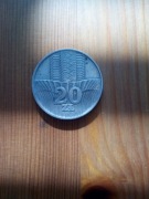 Moneta 20zł wieżowiec/kłosy 1973r