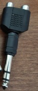 ROZDZIELACZ ROZGAŁĘŹNIK JACK 6.3mm na 2 x RCA