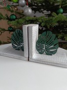 PODPÓRKI DO KSIĄŻEK -MONSTERA- DEKORACJA PREZENT BOOKEND STOJAK NA KSIĄŻKI