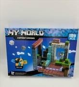 Duzy zestaw klocki magnetyczne  my wolrd 184 elementy dla dzieci 