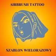 Zoey Szablon do tatuaży Airbrush, facepainting, wielorazowy Demon Hunter
