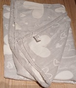 Koc kocyk 100 x 162 cm jasny szary dwustronny ciepły miękki miły