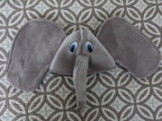 Szara Czapka Słonia Zabawny Strój Impreza Safari Przedstawienie