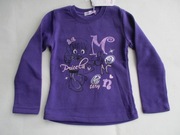 Bluzka dla dziewczynki ocieplana fioletowa 110-116