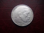 MONETA Niemcy - III Rzesza - 2 Marki 1936 r. HINDENBURG  - Srebro