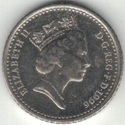Wielka Brytania 5 pence pensów 1996 - 18 mm - nr 2
