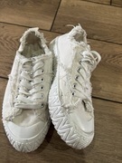 Trampki damskie, białe , postrzępione roz 37