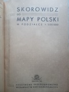 SKOROWIDZ DO MAPY POLSKI W PODZIAŁCE 1:500000, 1956 r.