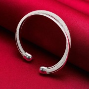 Efektowna Szeroka Bransoletka Mesh (Siatka) – Styl 925 | NOWA