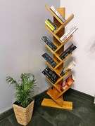 DREWNIANA duża półka, jodełka, regał na książki, 0311k