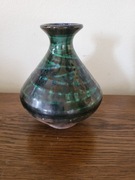 Mały zielony wazonik, ceramika, vintage