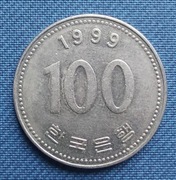 Moneta Korea Południowa 100 wonów 1999