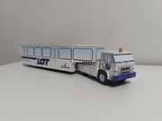 Model kartonowy PLL LOT Star C-200 Autosan 1:50 lotnisko samolot. PLL LOT