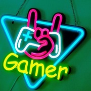 Neon LED na Ścianę USB RGB - Stylowy Neon Gaming do Pokoju Salonu Biura 