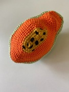 Owoce warzywa na szydełku Amigurumi, papaja