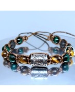 BRANSOLETKA RUNA VALKNUT GÓRY STAL NIERDZEWNA WYMIAR MOCNY SZNUREK UNISEX