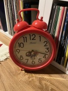 Zegar dekoracja bibelot czerwony vintage