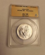 1/2$ USA 1925 STONE MOUNTAIN MEMORIAL ANACS AU58 RZADKA OKAZJA