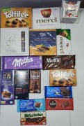 Zestaw słodyczy: Milka, Merci, inne