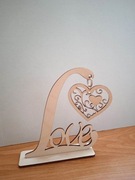 Walentynki. Drewniane serce. Serduszko statuetka