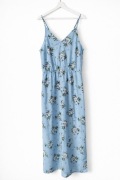 Niebieska sukienka na ramiączkach w kwiaty kwiatki H&M 46