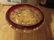 Dwukolorowa patera na owoce z grubego szkła