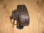 pasek damski  brązowy czarny wąż