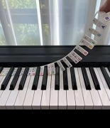 Nakładki silikonowe z nutami na klawiaturę 88 pianino kolorowe