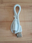 kabel, przewód USB A - USB micro, biały, 0,3m, nowy
