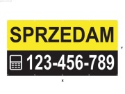 Baner plandeka 150x60 Sprzedam dowolny tekst nr
