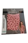 Dziewczęcy komplet dresowy piżama LOUNGESET panterka róż 110/116
