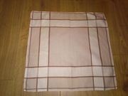 Chusteczka bawełniana do nosa męska naszywka 36 x 37cm brązowa biała