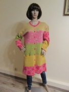 GUDRUN SJODEN długi kolorowy sweter bawełna i wełna _ S/M