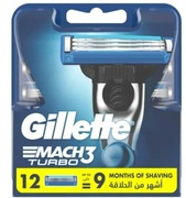 GILLETTE MACH3 TURBO WKŁADY 12szt