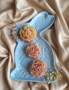 Talerz z gipsu polimerowego KRÓLIK kolor niebieski