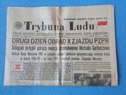 TRYBUNA LUDU 1 LIPCA 1986 "DRUGI DZIEŃ OBRAD 10 ZJAZDU PZPR"