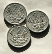 2 zł 1974 Jagody Kłosy zestaw 3 sztuki  Wyprzedaż 